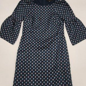 Banana Republic Womens Dress Size XS Blue Geometric Lightweight Pockets